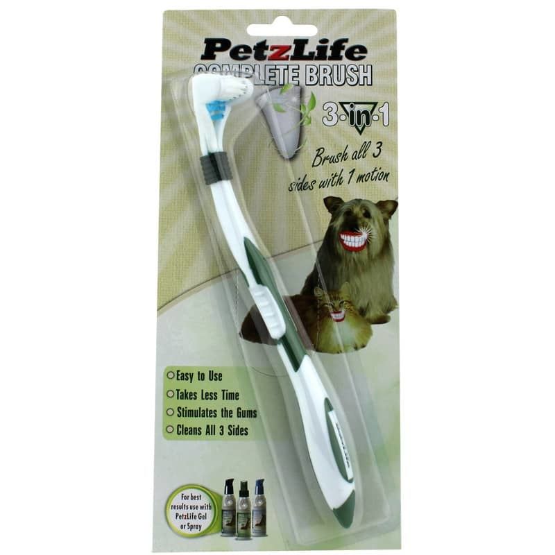 PetzLife Complete Brush 3-in-1 Dog &amp; Cat Toothbrush