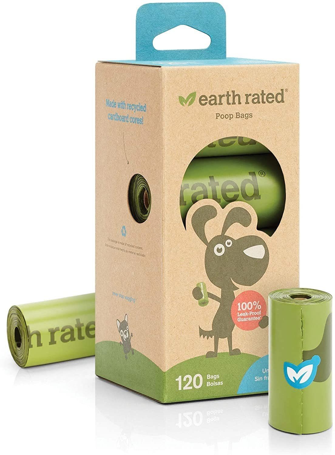 Earth Rated Unscented Dog Waste Bags 8-Rolls, 120-Bags