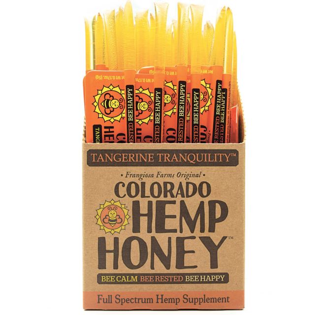 Colorado Hemp Honey Tangerine Tranquility Sticks Full Spectrum Hemp Supplement