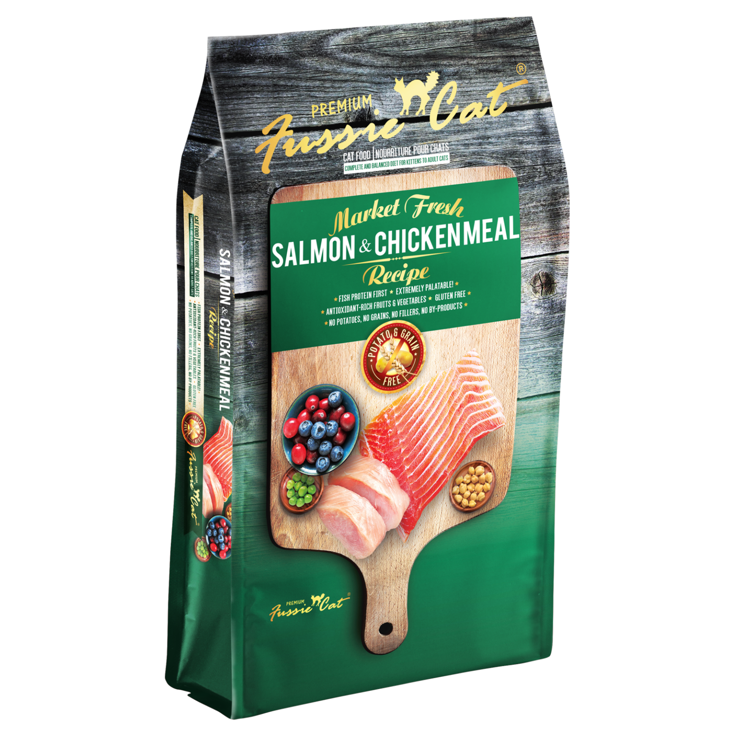 Fussie Cat Market Fresh Grain-Free Salmon &amp; Chicken Meal Recipe Dry Cat Food 2-lb