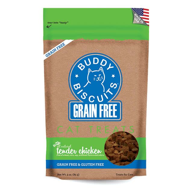 Buddy Biscuits Grain-Free Tender Chicken Cat Treats 3-oz