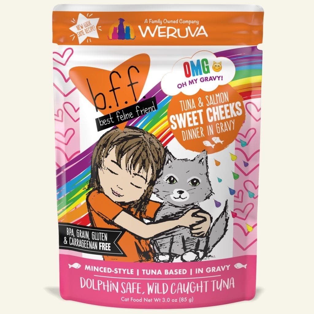 Weruva BFF Tuna &amp; Salmon Sweet Cheeks Recipe Single Pouch Wet Cat Food 3-oz