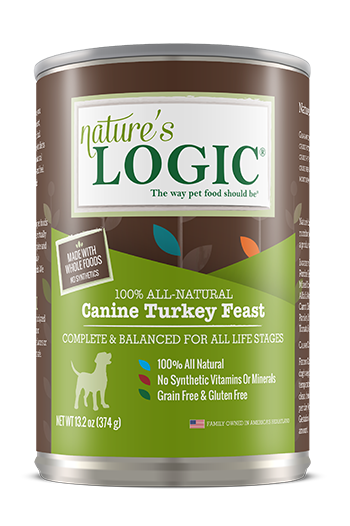 Nature&#39;s Logic Canine Turkey Feast Canned Wet Dog Food 13.2-oz