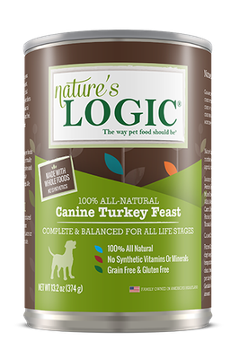 Nature&#39;s Logic Canine Turkey Feast Canned Wet Dog Food 13.2-oz