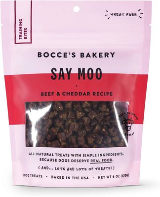 Bocce&#39;s Bakery Say Moo Training Bites Dog Training Treats 6-oz