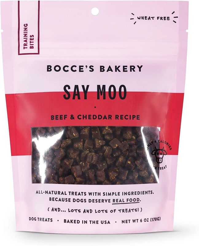 Bocce&#39;s Bakery Say Moo Training Bites Dog Training Treats 6-oz