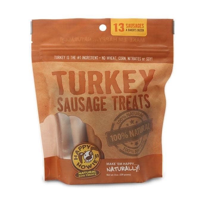 Happy Howie's 4" Turkey Sausage Bakers Dozen Dog Treats (13 count)