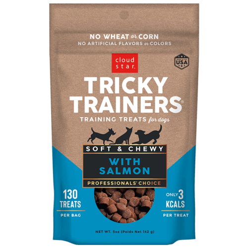 Cloud Star Tricky Trainers Soft &amp; Chewy with Salmon Training Dog Treats 5-oz