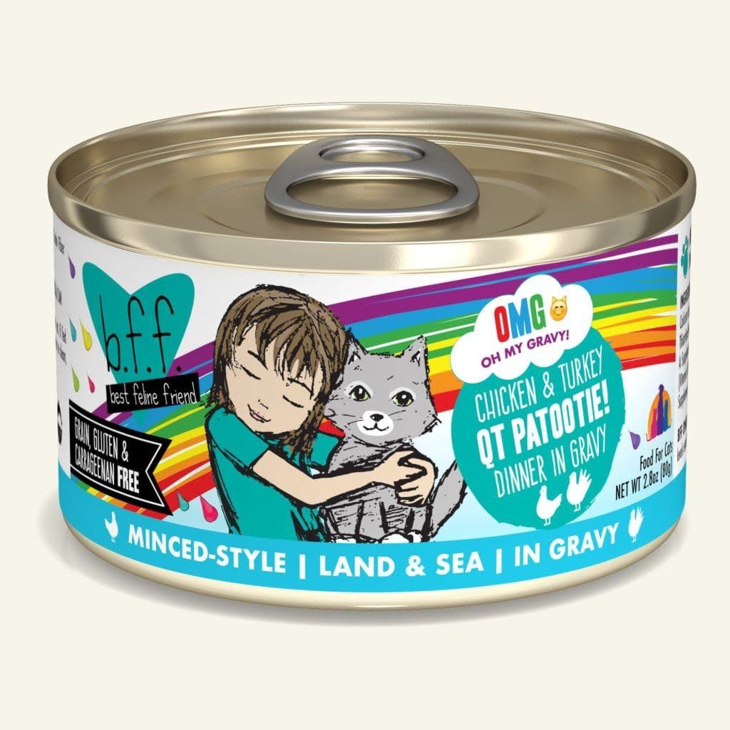 Weruva BFF OMG Chicken &amp; Turkey QT Patootie! Canned Wet Cat Food 2.8-oz