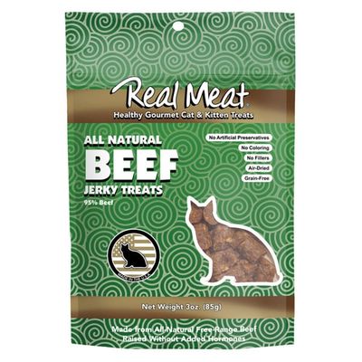 Real Meat Air-Dried Beef Cat Treats 3-oz
