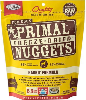 Primal Freeze-Dried Nuggets Grain-Free Rabbit Formula Dog Food