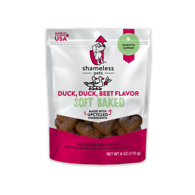 Shameless Pets Duck, Duck, Beet Soft Baked Dog Treats 6-oz