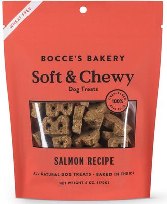 Bocce&#39;s Bakery Salmon Recipe Dog Soft &amp; Chewy Treats 6-oz