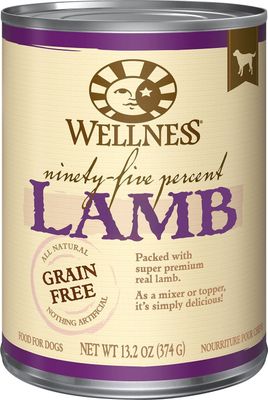 Wellness Ninety-Five Percent Lamb Mixer or Topper Wet Canned Dog Food 13.2-oz