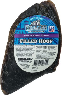 Redbarn Filled Hoof Peanut Butter Flavor Dog Chew