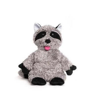 Fabdog Fluffy Raccoon Plush Dog Toy 