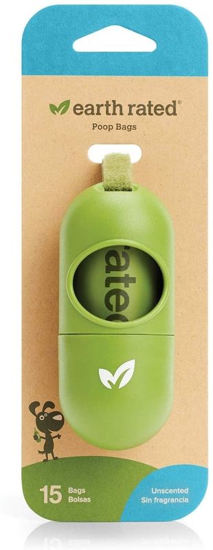 Earth Rated PLASTIC Leash Dispenser with Unscented Bags, 15-bags