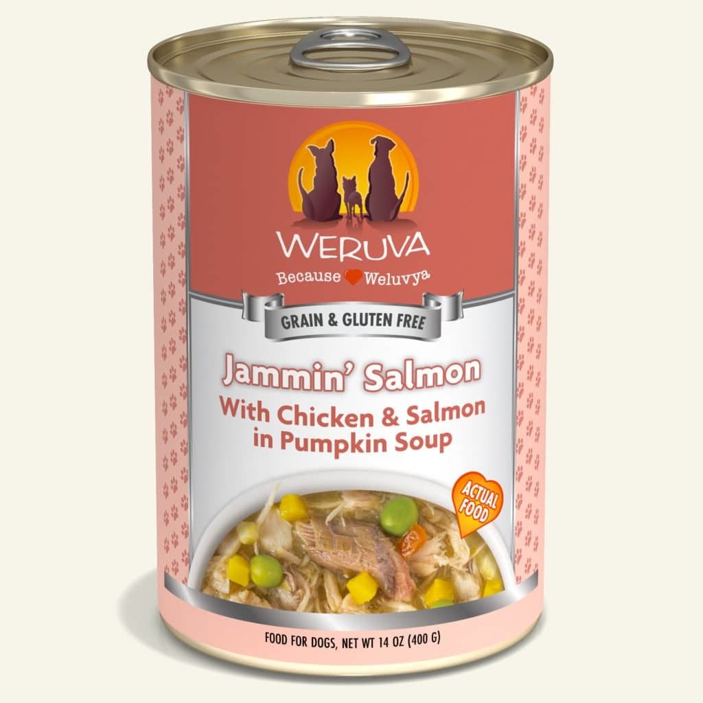 Weruva Jammin&#39; Salmon Canned Wet Dog Food 14-oz