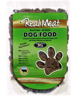 Real Meat Air-Dried Beef Recipe Dog Food 2-lb