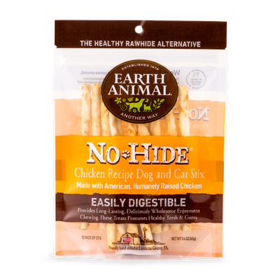 Earth Animal No-Hide Chicken Chew Stix Dog &amp; Cat Treats (10 Pack)