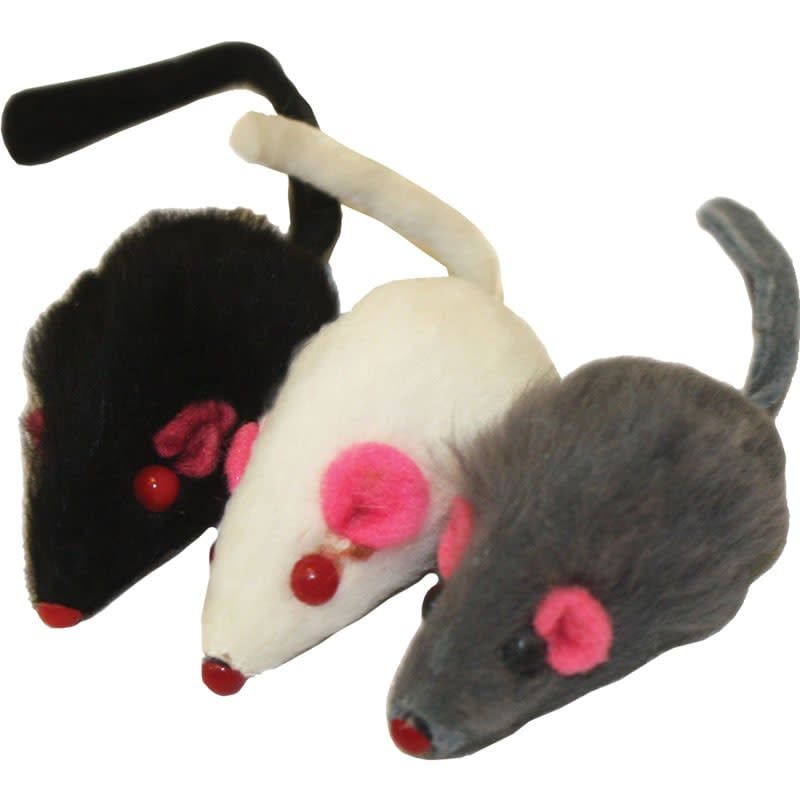 Multipet Fur Mice Cat Toy 2&quot;