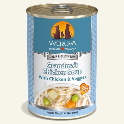 Weruva Grandma&#39;s Chicken Soup Canned Wet Dog Food 14-oz