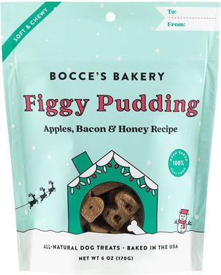 Bocce&#39;s Bakery Figgy Pudding Dog Soft &amp; Chewy Treats 6-oz