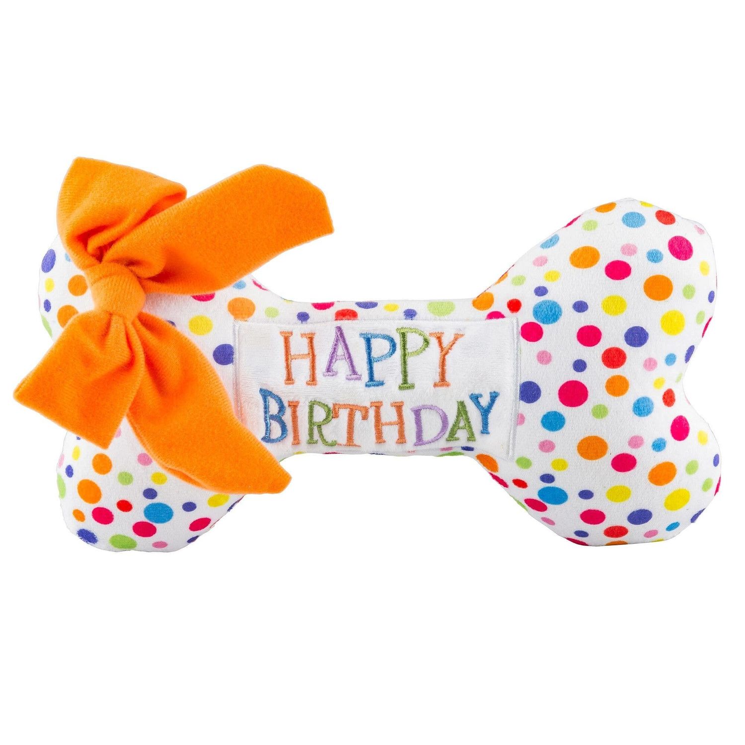 Haute Diggity Dog Happy Birthday Bone Plush Dog Toy X-Large