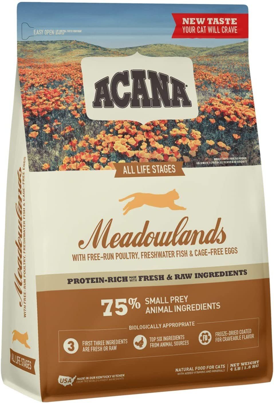 Acana Meadowlands Dry Cat Food 4-lb