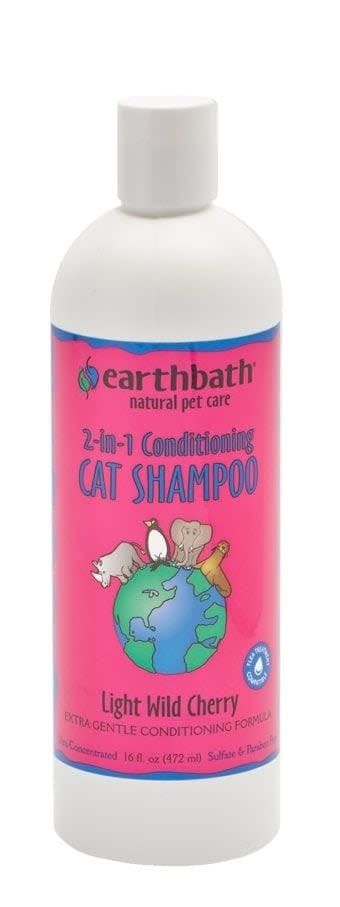 Earthbath 2-in-1 Conditioning Light Wild Cherry Cat Shampoo 16-oz