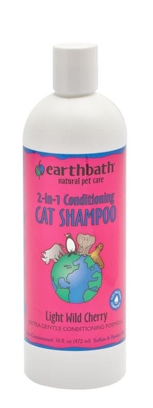 Earthbath 2-in-1 Conditioning Light Wild Cherry Cat Shampoo 16-oz