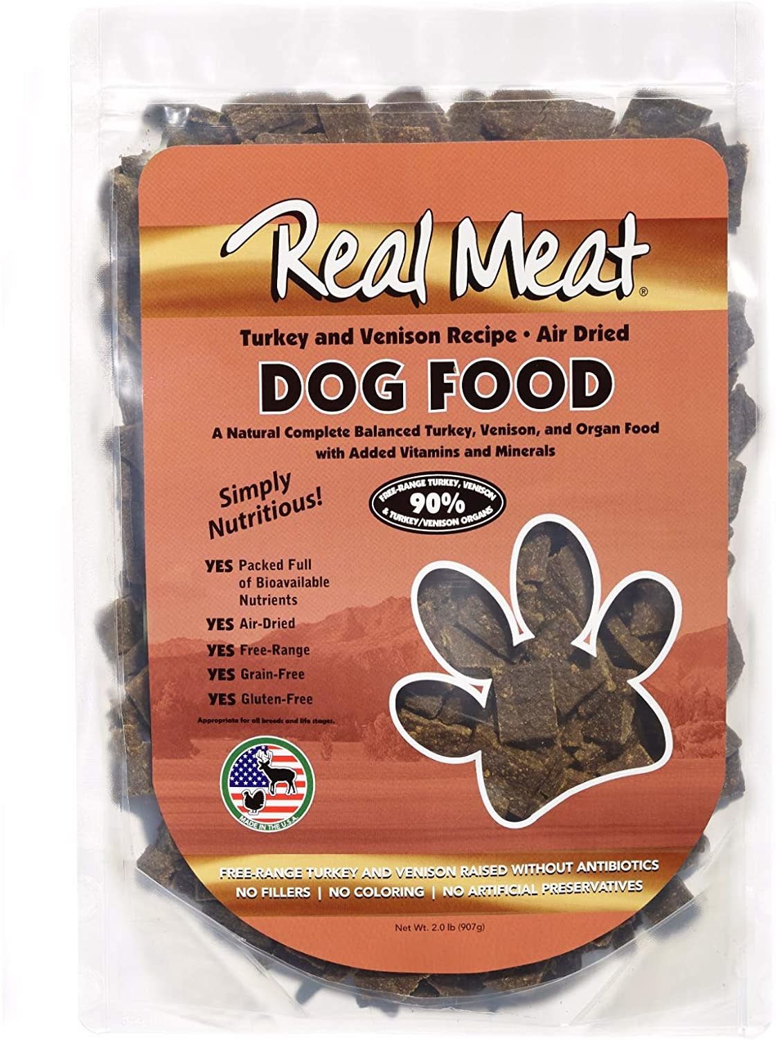 Real Meat Air-Dried Turkey &amp; Venison Recipe Dog Food 2-lb