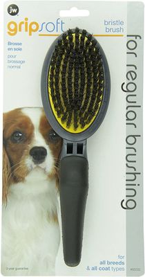JW Pet GripSoft Dog Bristle Brush