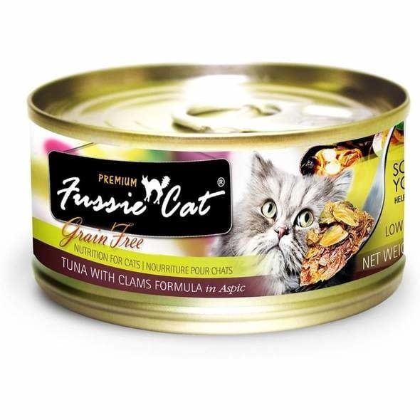 Fussie Cat Premium Tuna with Clams Formula in Aspic Canned Wet Cat Food 2.82-oz