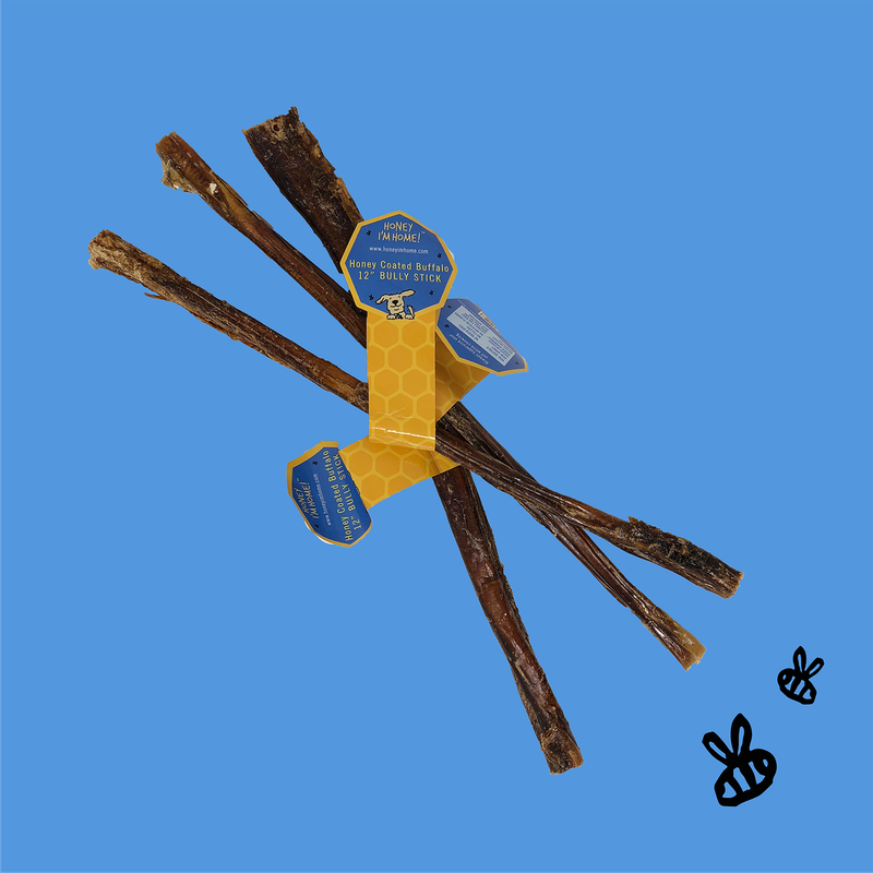 Honey I&#39;m Home 12&quot; Buffalo Bully Stick Dog Chew Single