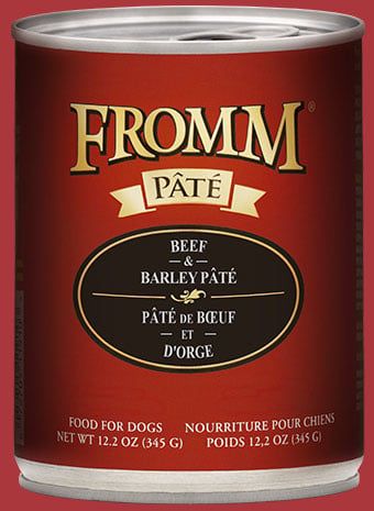 Fromm Beef &amp; Barley Pate Canned Wet Dog Food 12.2-oz