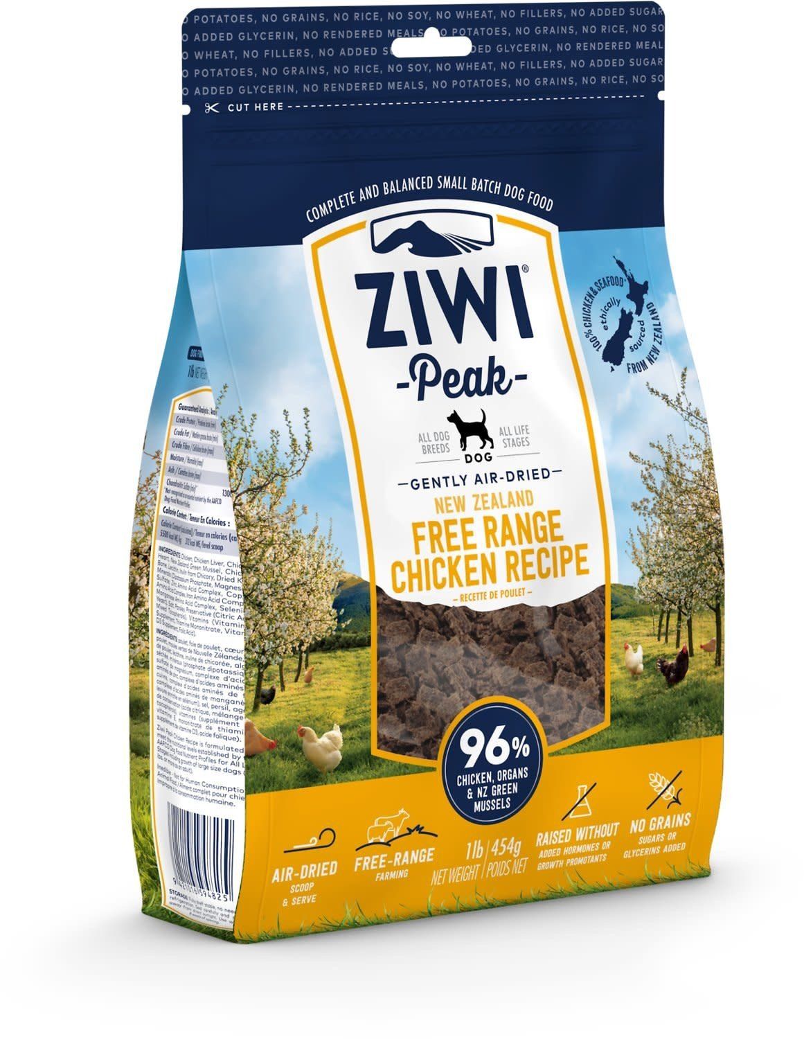 Ziwi Peak Air-Dried Chicken Recipe Dog Food 16-oz