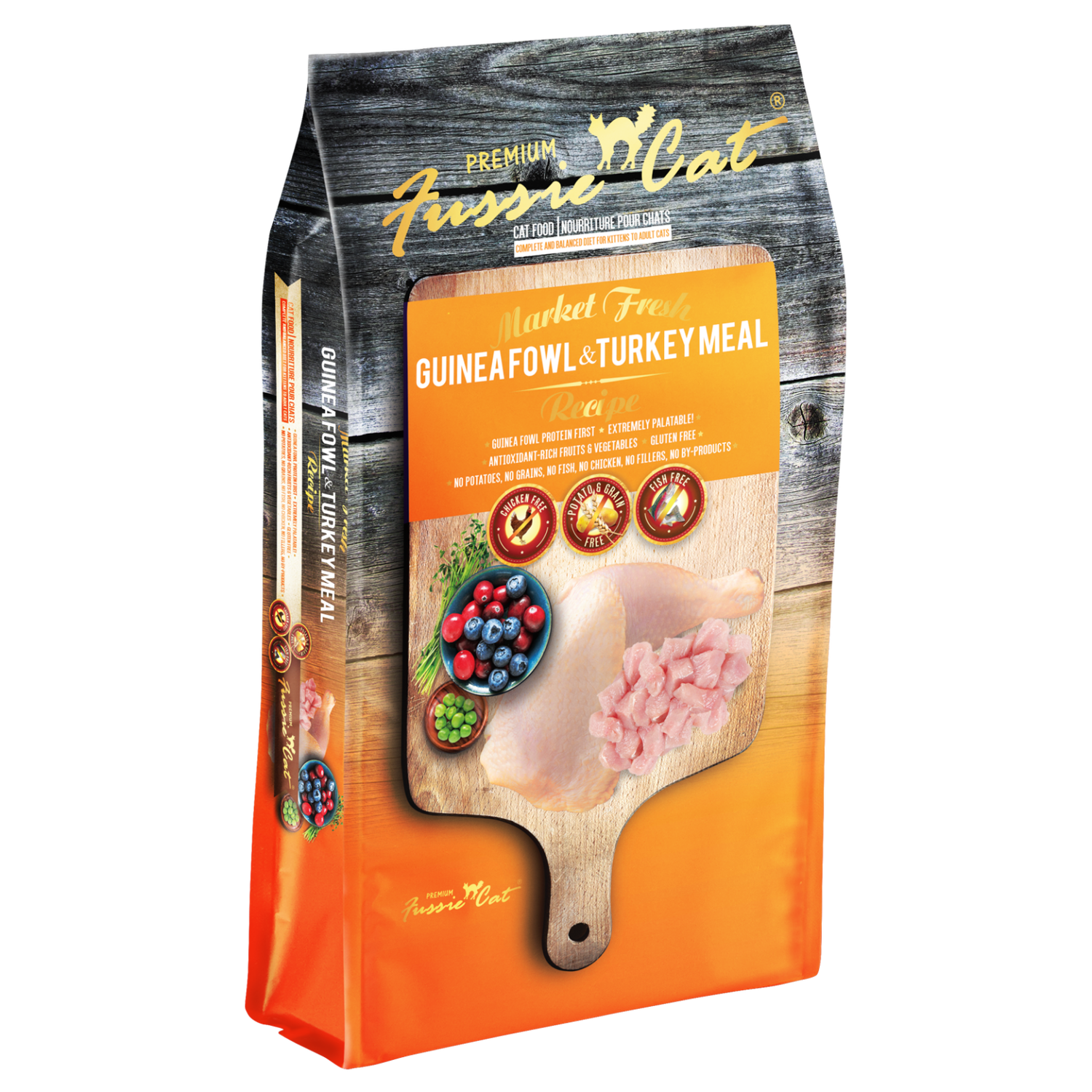 Fussie Cat Market Fresh Grain-Free Guinea Fowl &amp; Turkey Meal Recipe Dry Cat Food 2-lb
