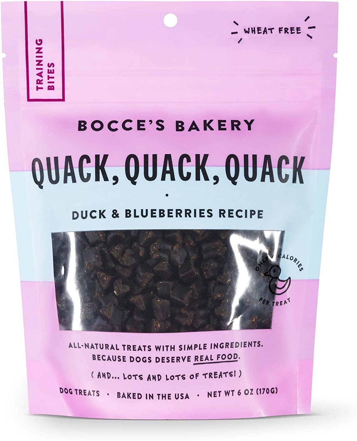Bocce&#39;s Bakery Quack, Quack, Quack Training Bites Dog Training Treats 6-oz