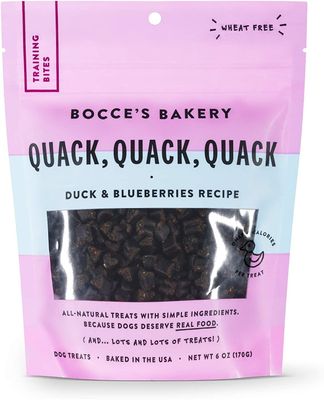 Bocce&#39;s Bakery Quack, Quack, Quack Training Bites Dog Training Treats 6-oz