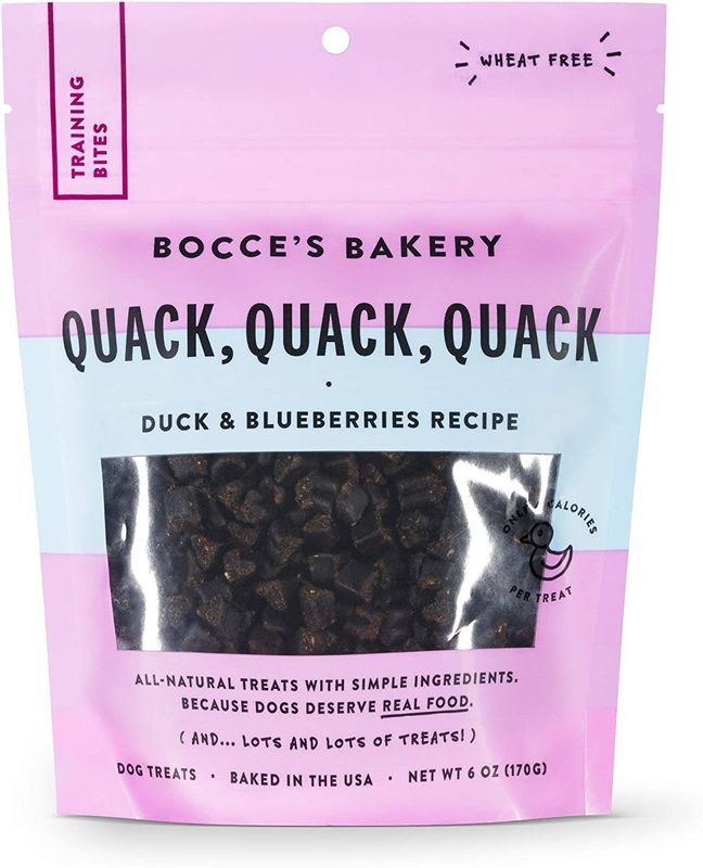 Bocce&#39;s Bakery Quack, Quack, Quack Training Bites Dog Training Treats 6-oz