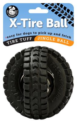 Pet Qwerks Jingle X-Tire Dog Ball Toy Medium