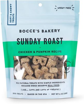 Bocce&#39;s Bakery Sunday Roast Dog Soft &amp; Chewy Treats 6-oz