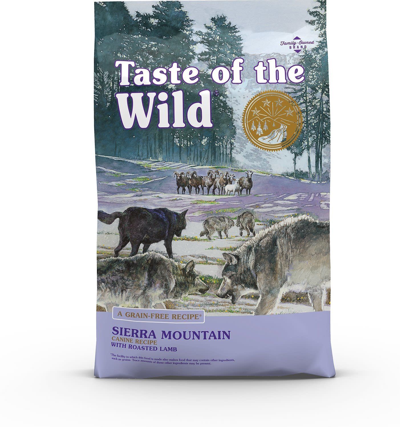 Taste of the Wild Sierra Mountain Recipe Dry Dog Food, Size: 5-lb