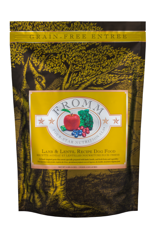 Fromm Four-Star Grain-Free Lamb &amp; Lentil Recipe Dry Dog Food, Size: 4-lb