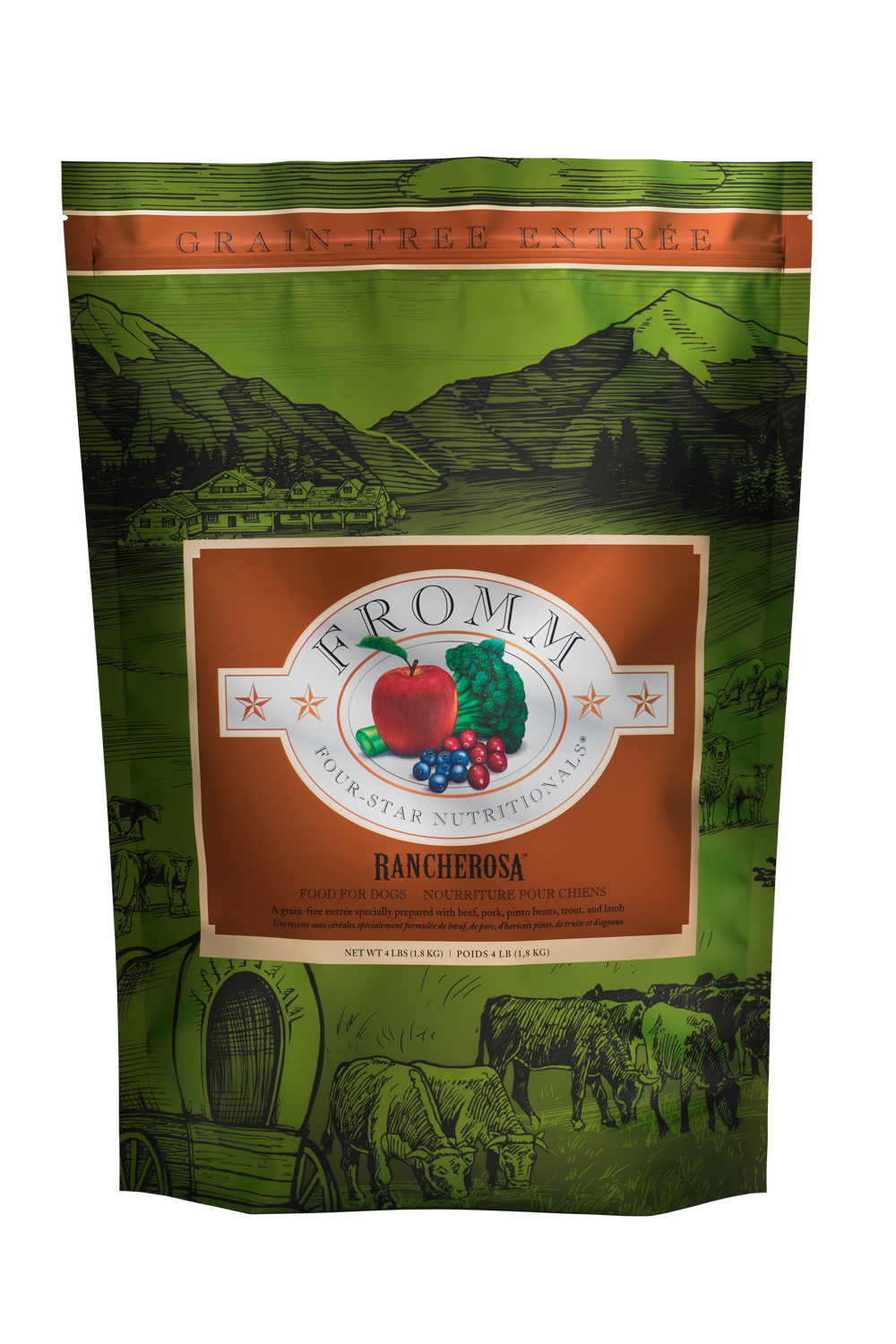 Fromm Four-Star Grain-Free Rancherosa Recipe Dry Dog Food, Size: 4-lb