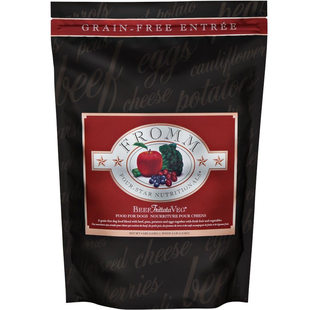 Fromm Four-Star Grain-Free Beef Frittata Veg Recipe Dry Dog Food, Size: 4-lb