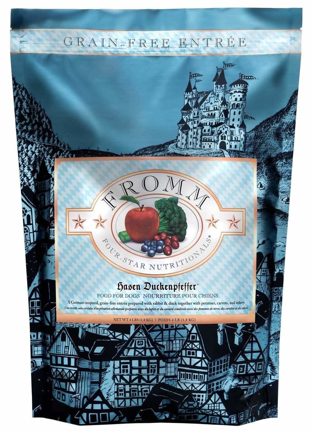 Fromm Four-Star Grain-Free Hasen Duckenpfeffer Recipe Dry Dog Food, Size: 4-lb