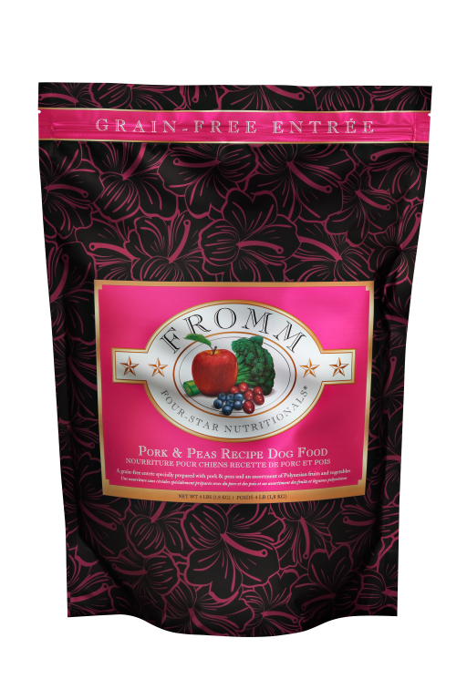 Fromm Four-Star Grain-Free Pork &amp; Peas Recipe Dry Dog Food, Size: 4-lb