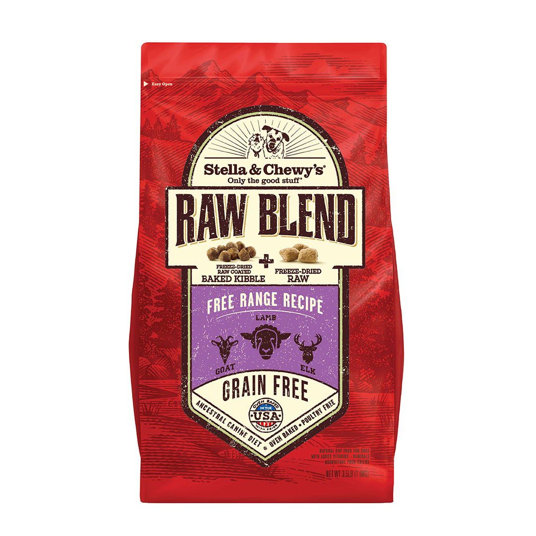 Stella &amp; Chewy&#39;s Raw Blend Kibble Free Range Recipe Dry Dog Food, Size: 3.5-lb